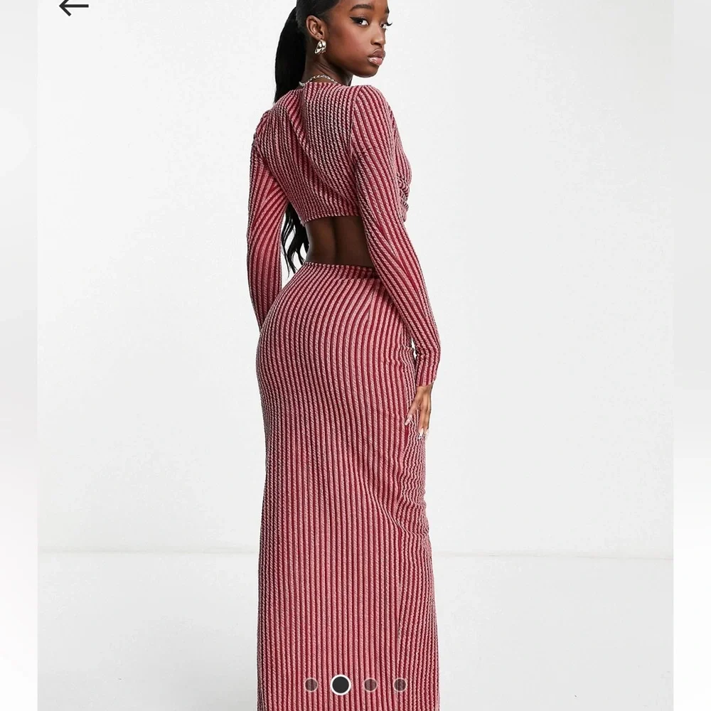 Long sleeve two toned maxi dress - Picture 2 of 8